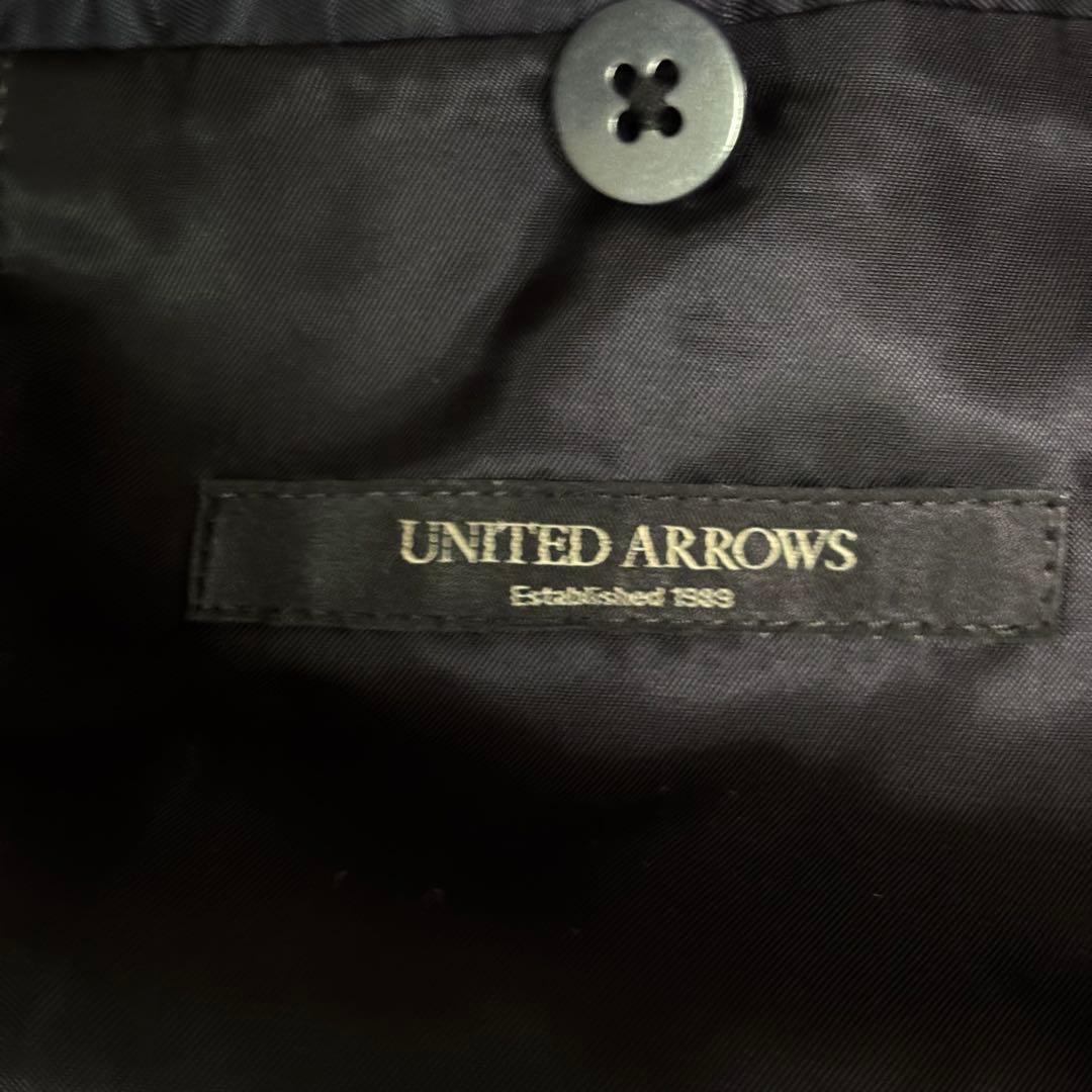 美品☆UNITED ARROWS セットアップ　濃紺　ストライプ　ダブル　M