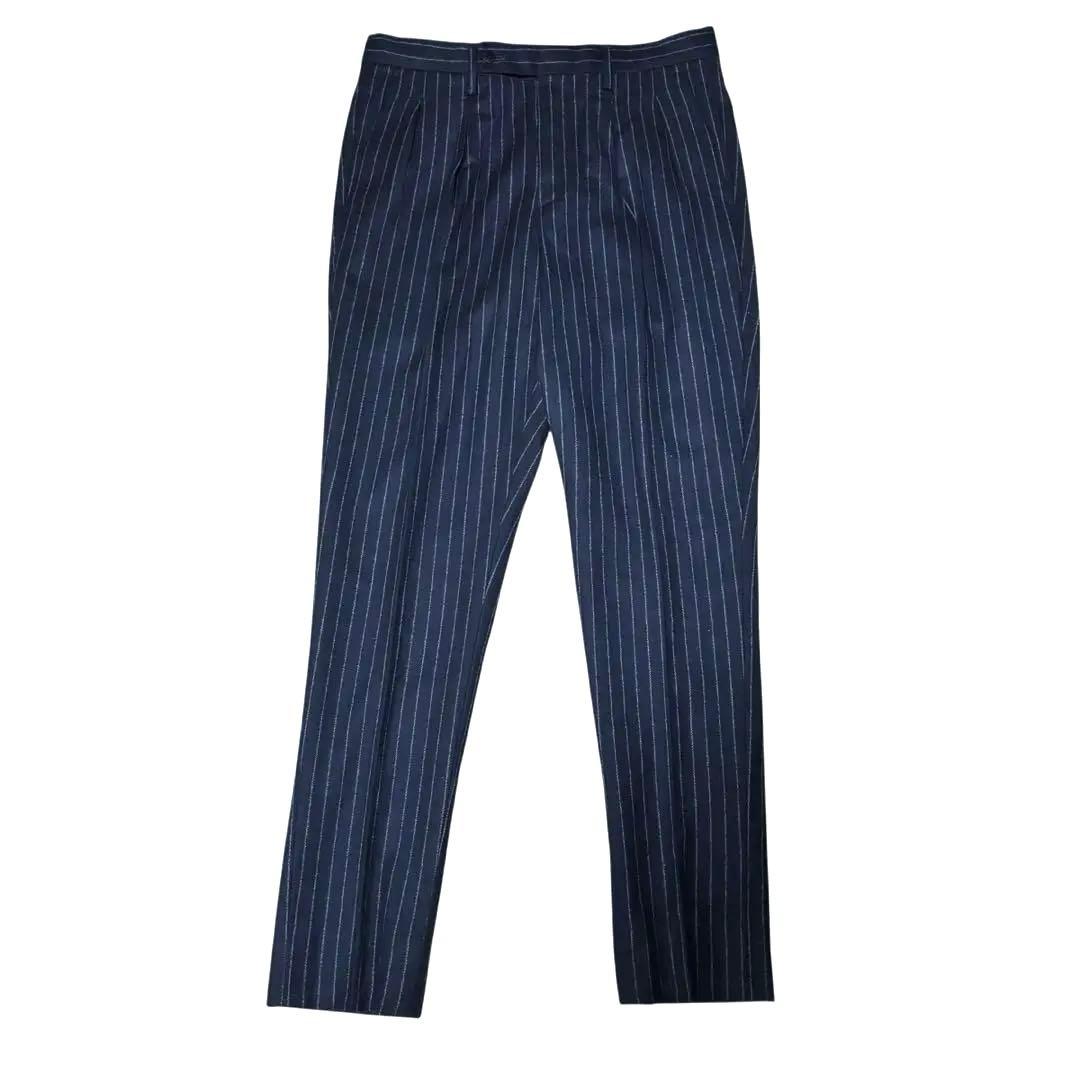 美品☆UNITED ARROWS セットアップ　濃紺　ストライプ　ダブル　M