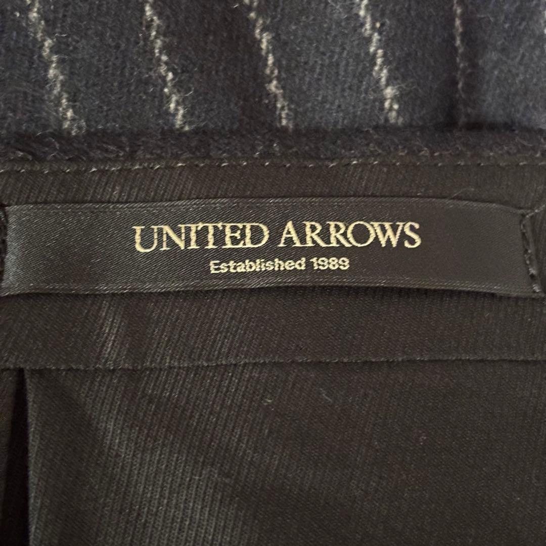 美品☆UNITED ARROWS セットアップ　濃紺　ストライプ　ダブル　M
