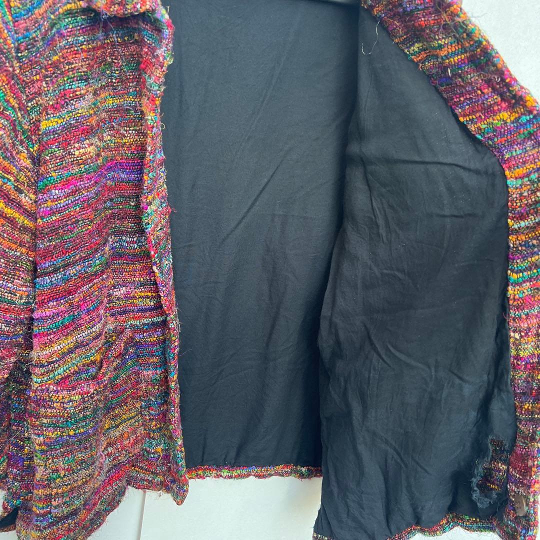 USED USA古着 カラフル デザインジャケット シルク vintage XL