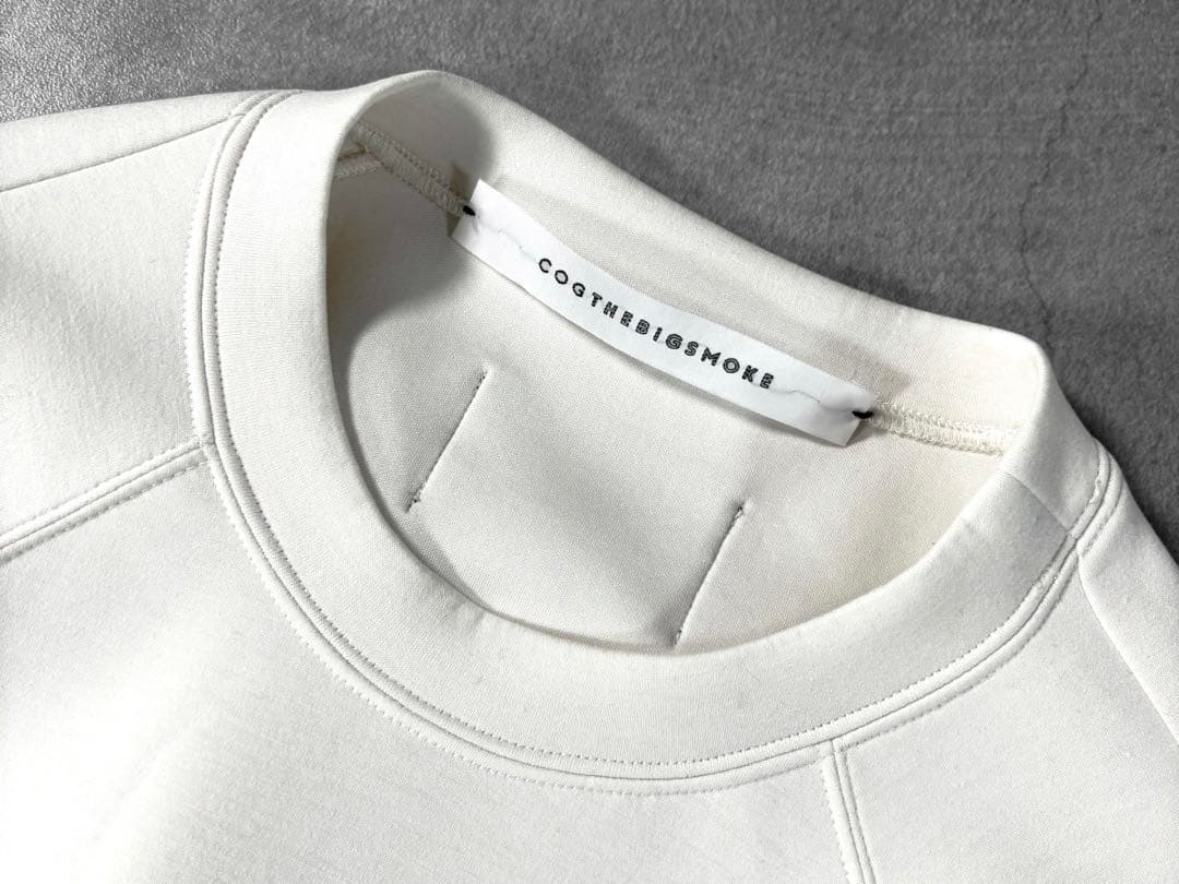 コグザビッグスモーク MEGACREWNECK ドルマン スウェット 白 日本製