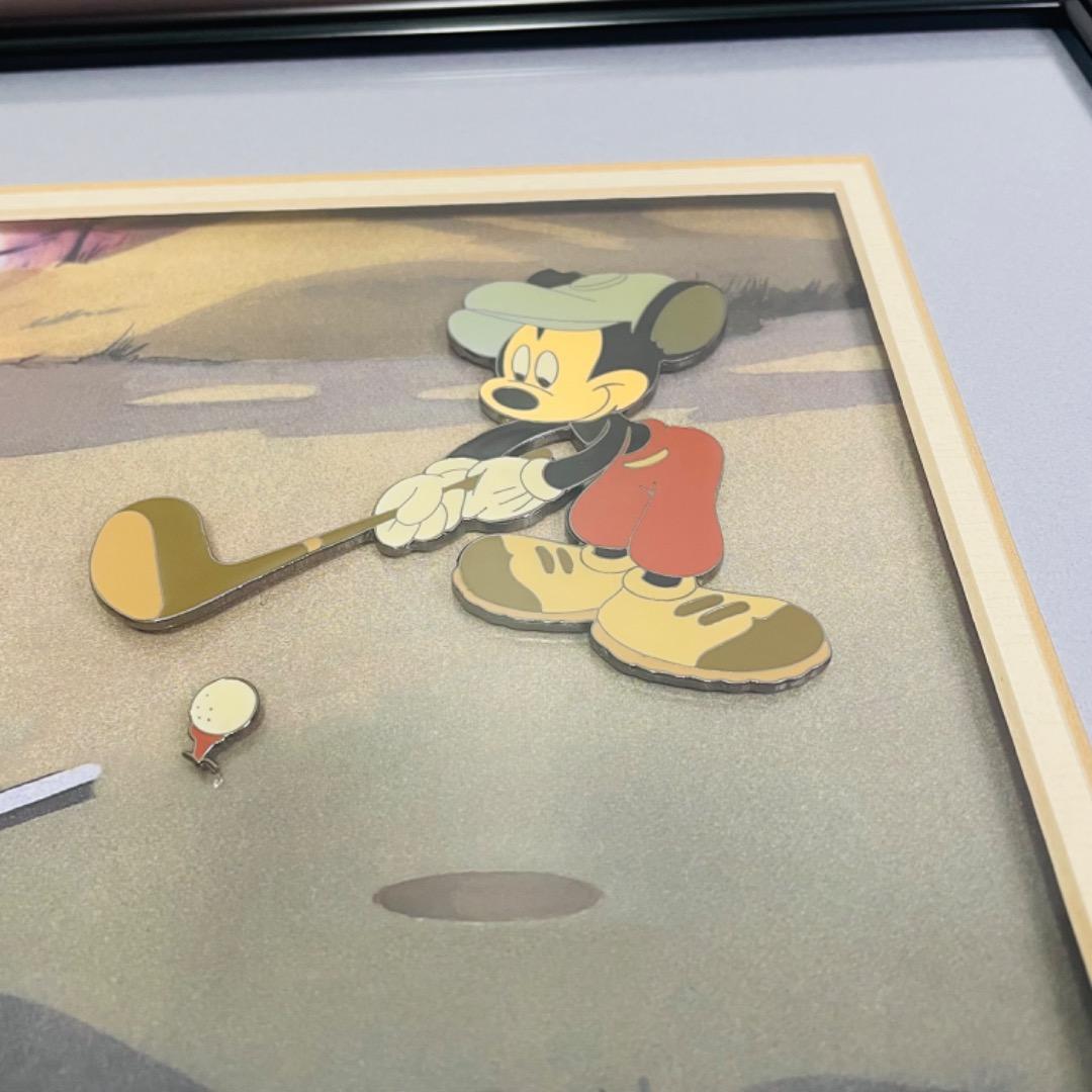 希少品 ミッキーのゴルフ Canine Caddy 60周年 セル画 ピンバッジ
