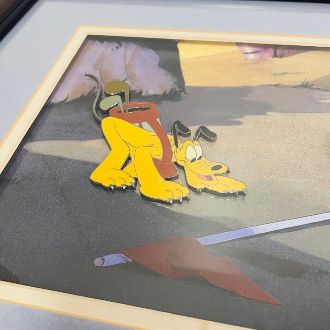 希少品 ミッキーのゴルフ Canine Caddy 60周年 セル画 ピンバッジ