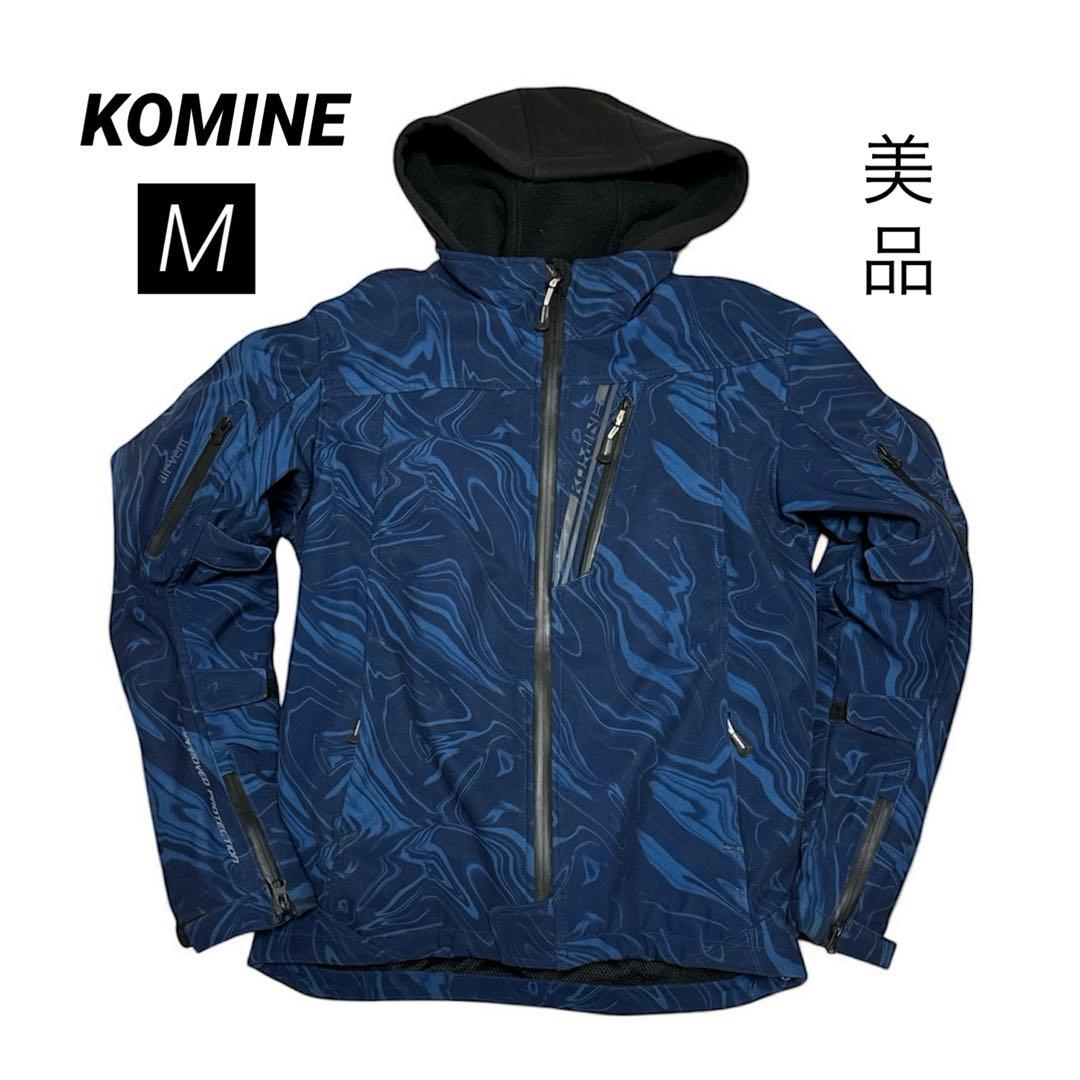 コミネ プロテクトソフトシェルウインターパーカ M ネイビー バイク ジャケット