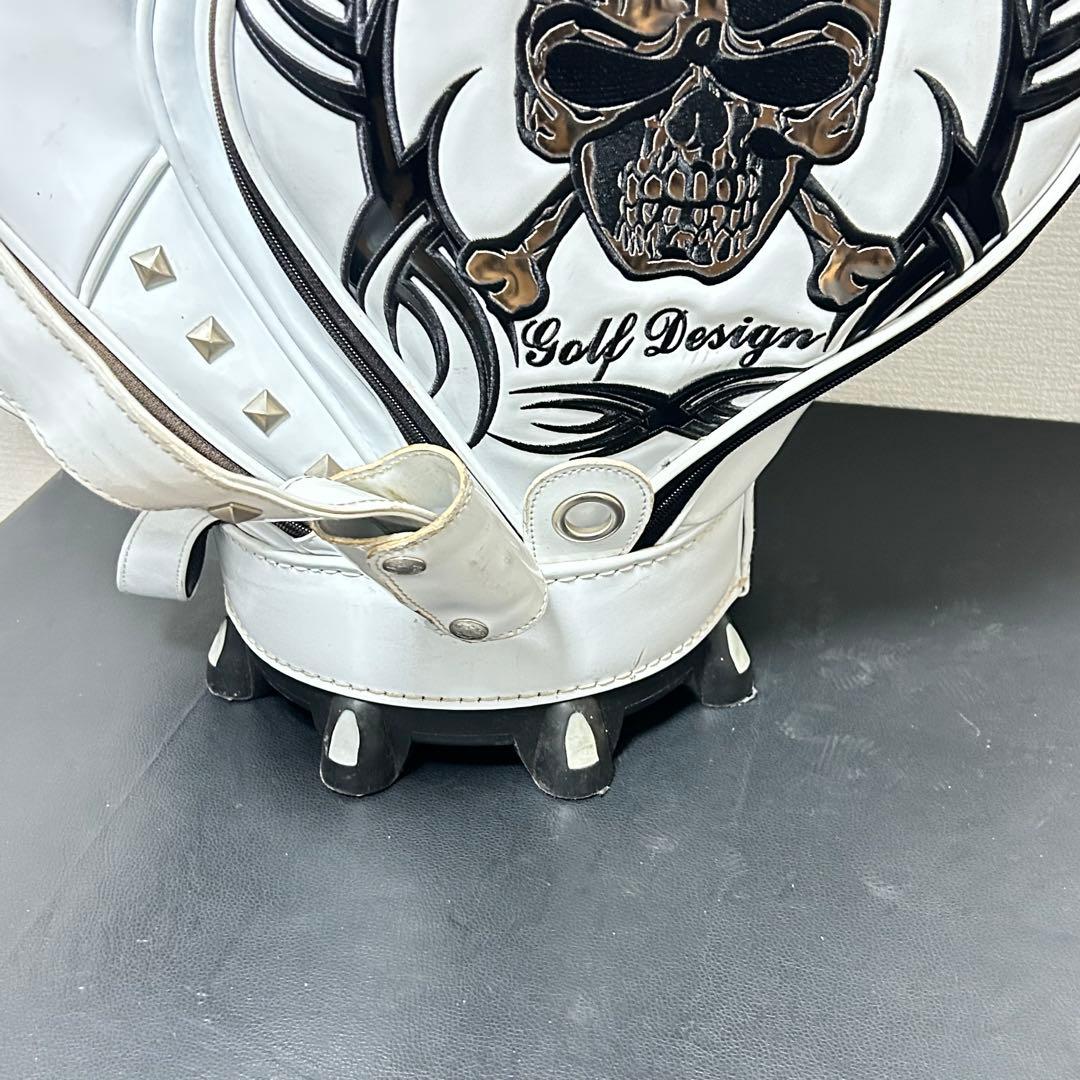 ZEAL 限定 スカルデザイン キャディバッグ 9.0型 3点式 ド派手