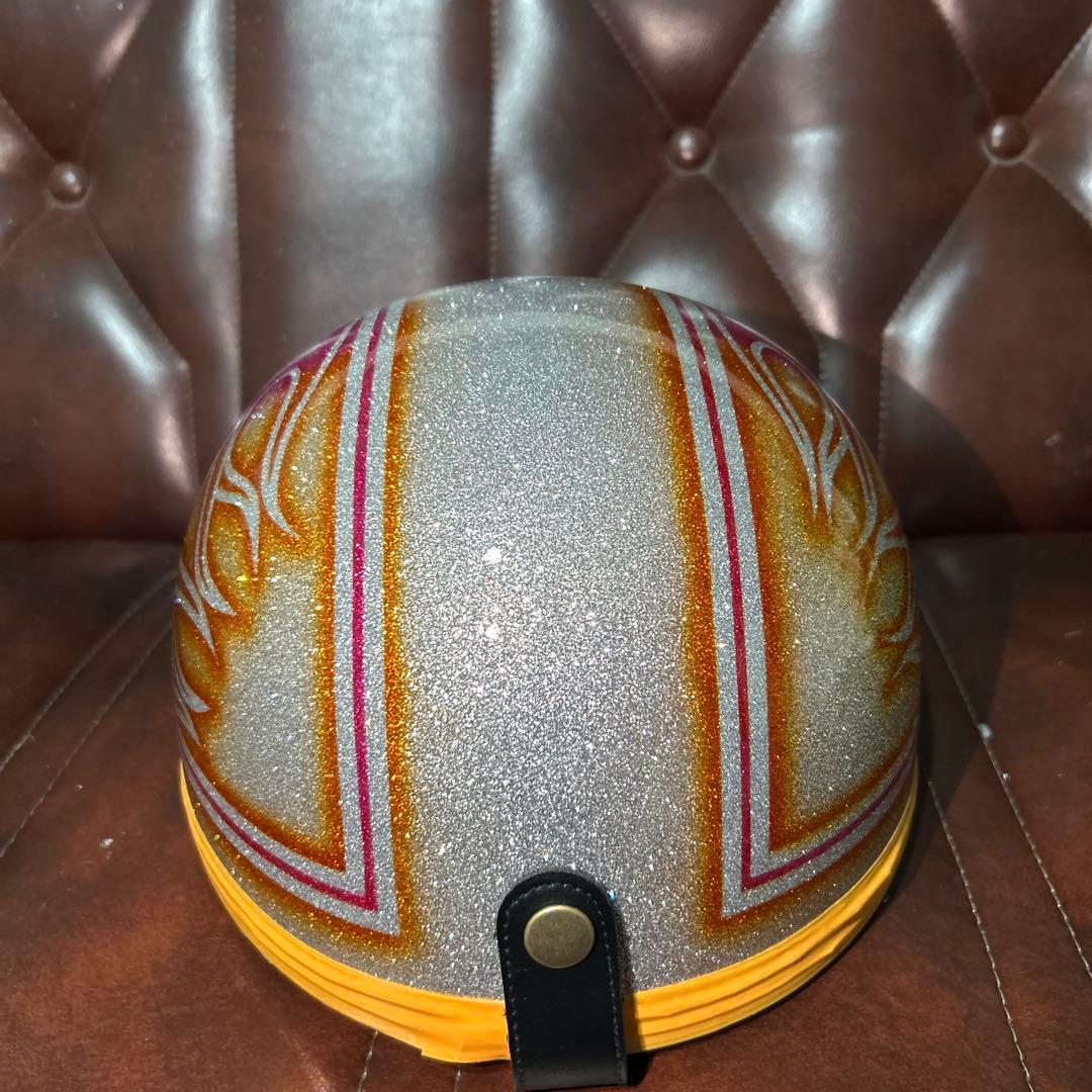 カスタムコルク半　グラデーション　ラメラメ　ファイヤー　三つボタン