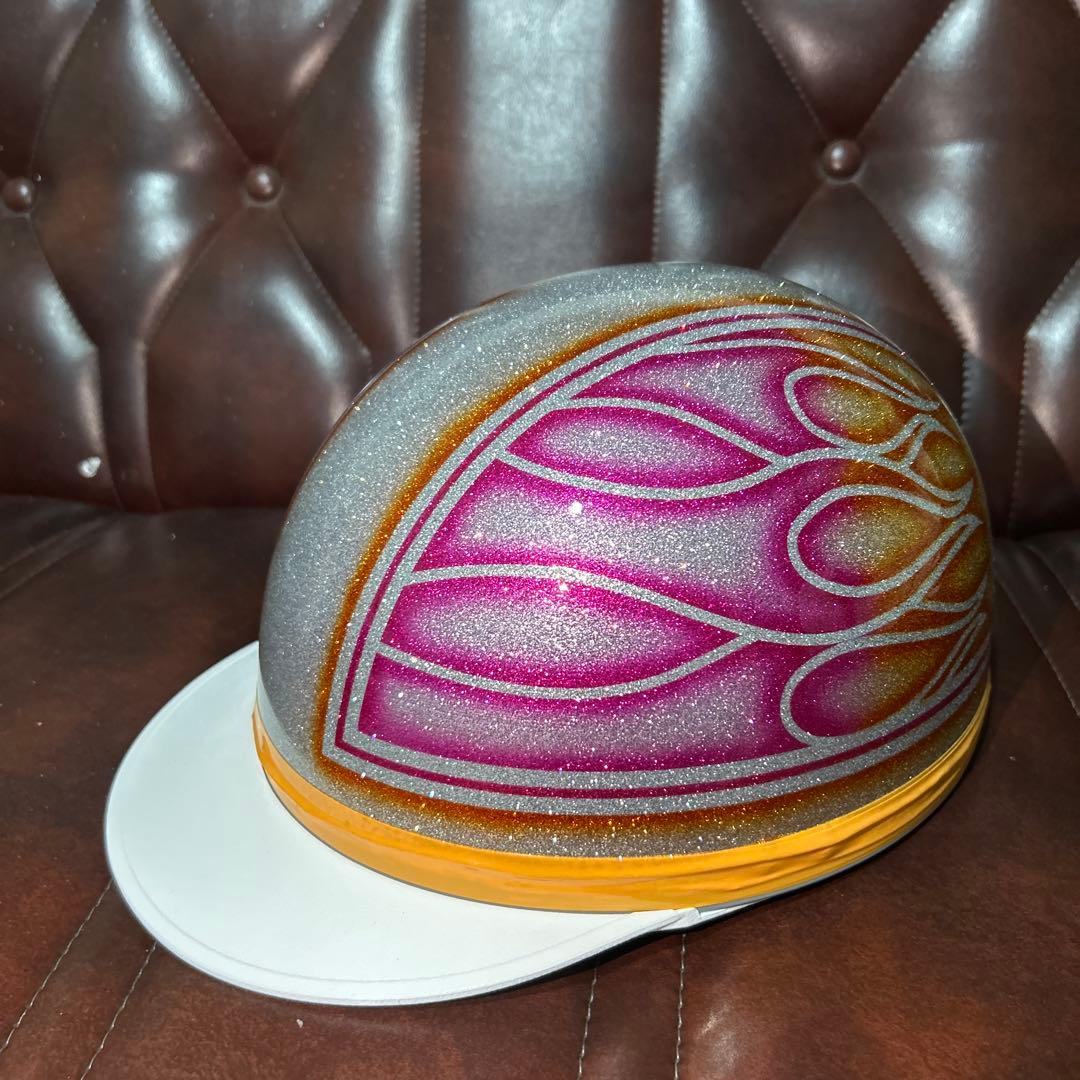 カスタムコルク半　グラデーション　ラメラメ　ファイヤー　三つボタン