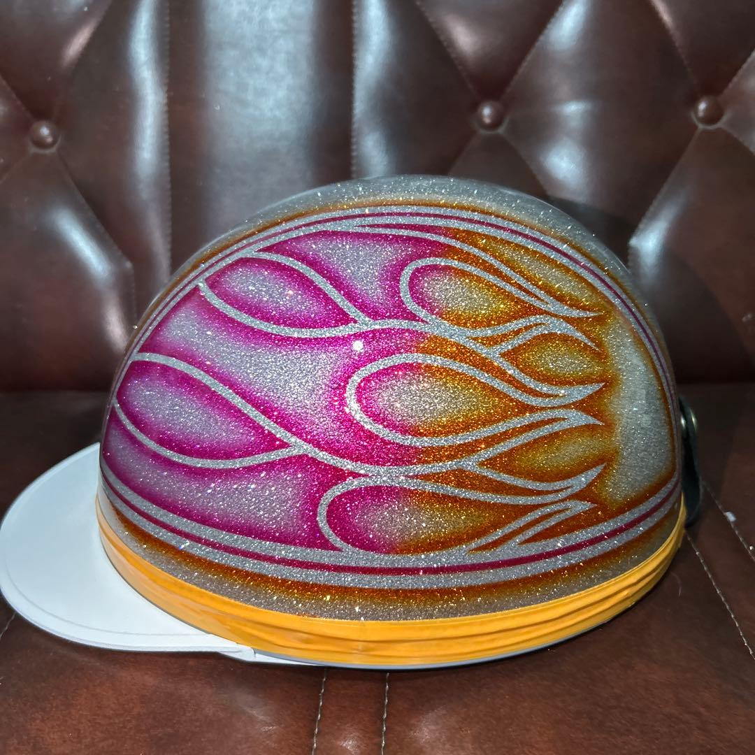 カスタムコルク半　グラデーション　ラメラメ　ファイヤー　三つボタン