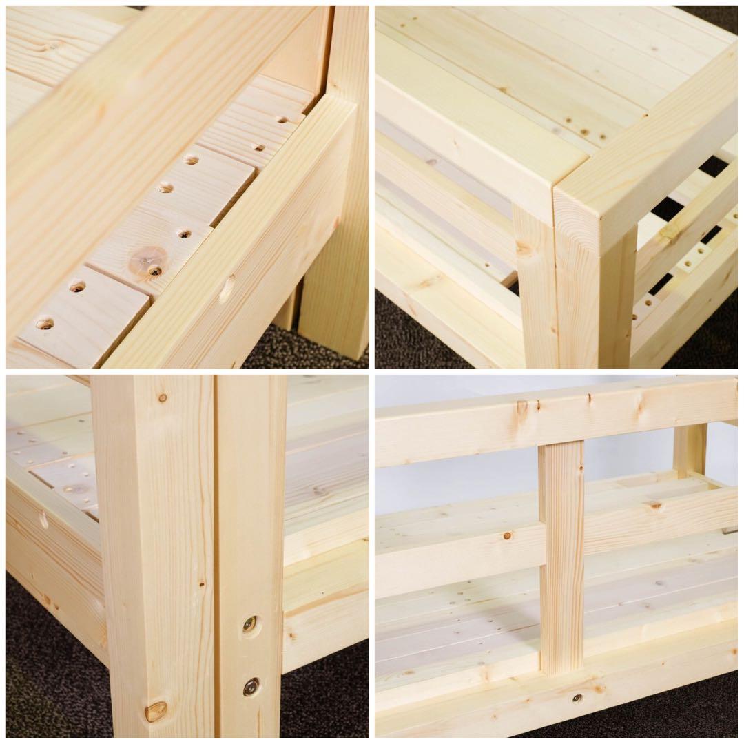 I 新品 北欧 ソファベッド グレー カントリー パイン材 すのこ 省スペース