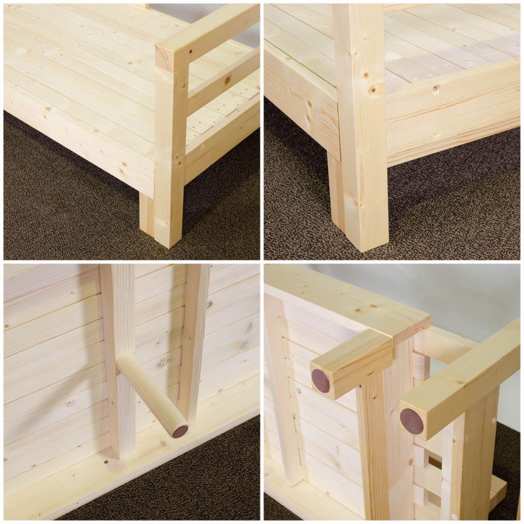 I 新品 北欧 ソファベッド グレー カントリー パイン材 すのこ 省スペース