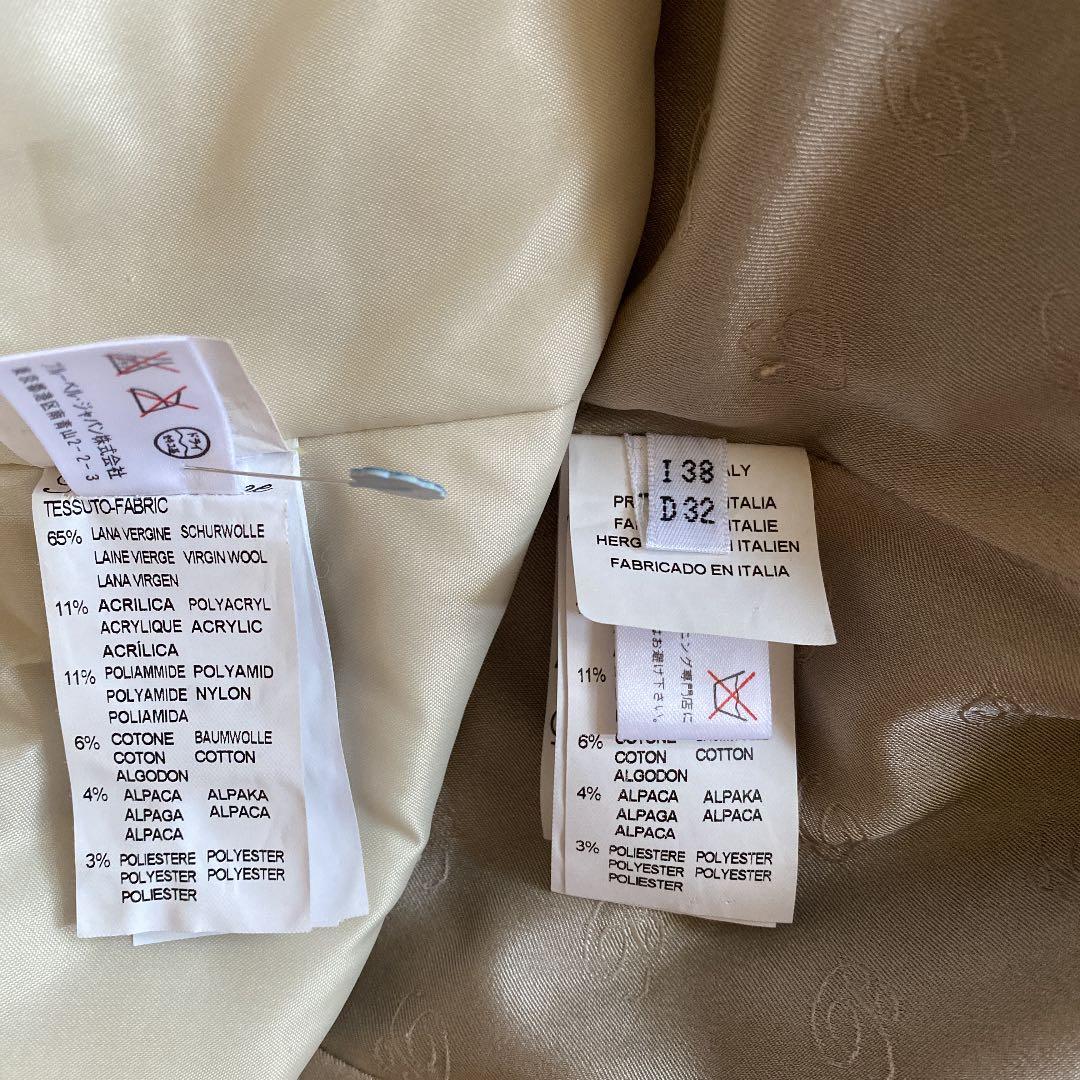 美品【Blumarine ブルマリン】ライナー付ゴールド茶系ジャケット　ファー付