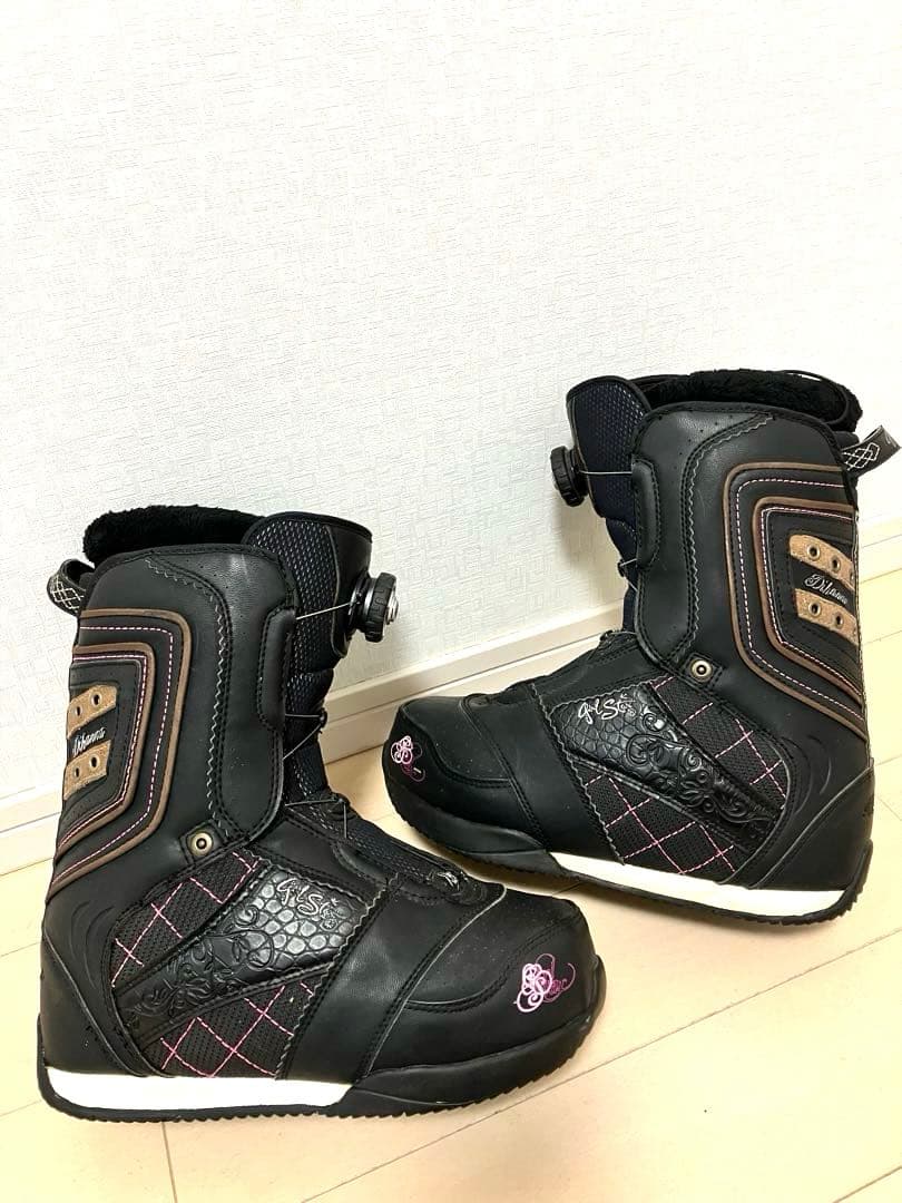 スキーボード　ショートスキー　ソフトブーツ対応スノーボードビンディング　25.5