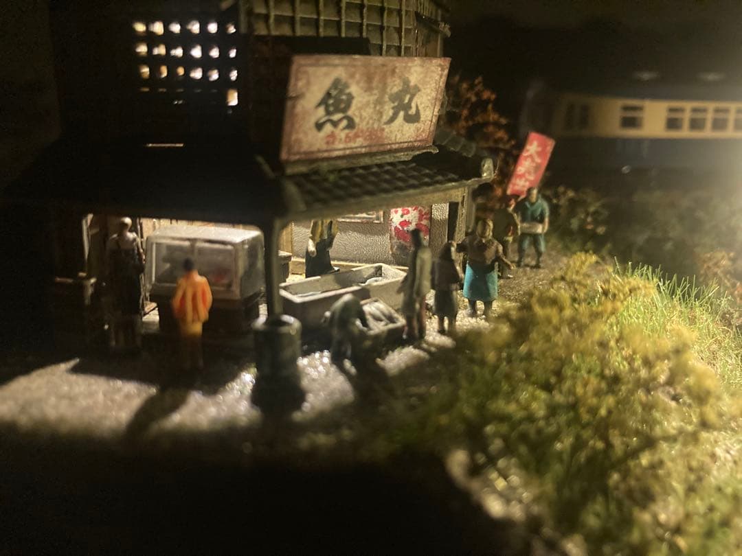 ジオラマ　日本の原風景　昭和　Nゲージライトアップ/TOMYテック、ミニチュア