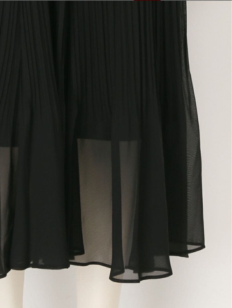 【美品】FRAY I.D エンブロイダリーシフォンコンビドレス　結婚式　水色