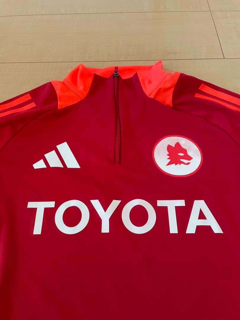 アディダスAsローマサッカー練習着Tiroトヨタ赤オレンジ長袖ジャージセリエA