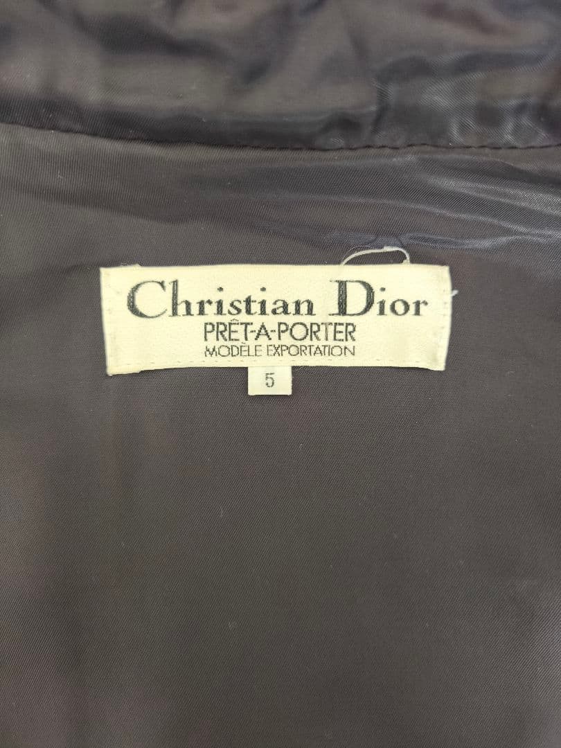 【Dior ビンテージ美品】バーガンディ キルティング ロングコート