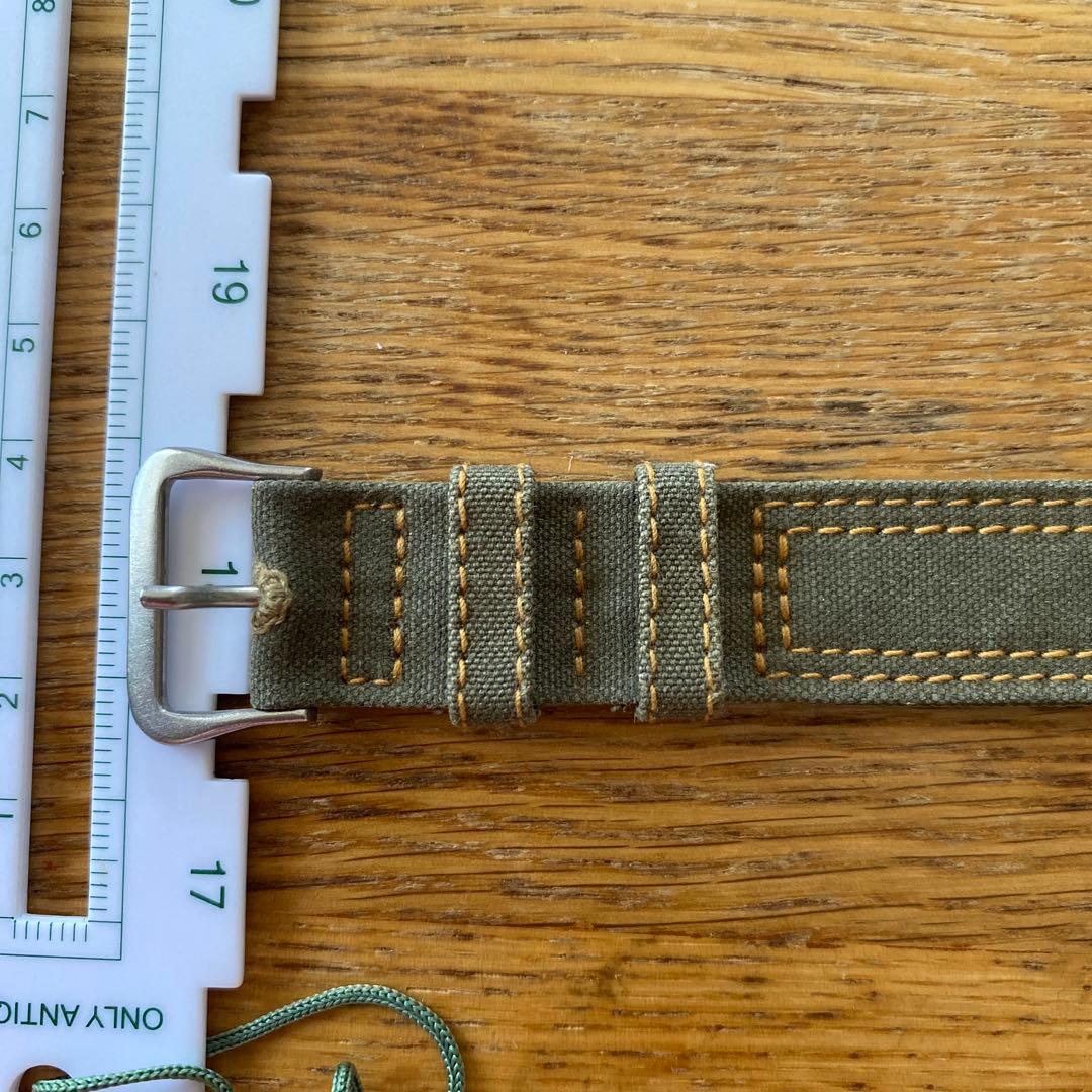 【新品同様】STONEWALL Vintage キャンバス 時計バンド 18mm