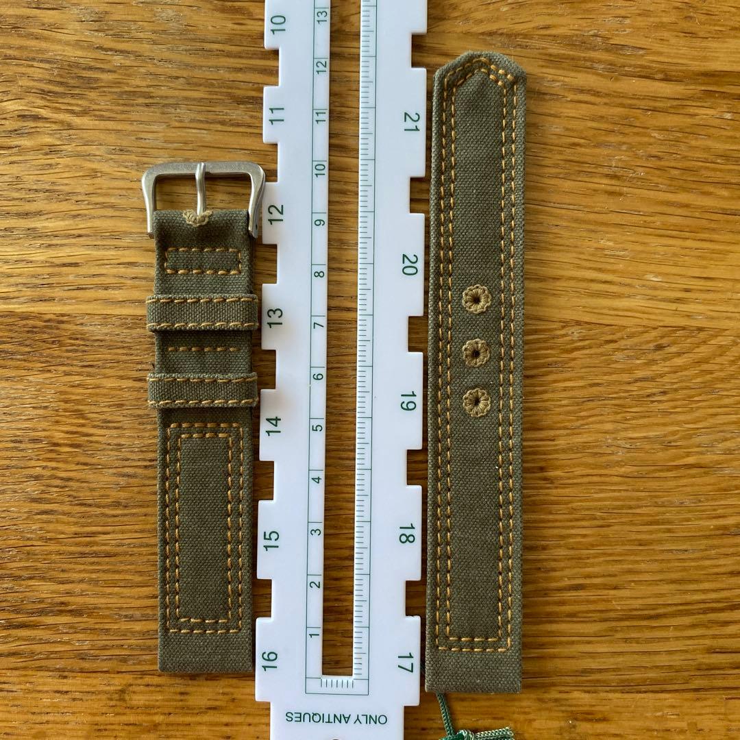 【新品同様】STONEWALL Vintage キャンバス 時計バンド 18mm