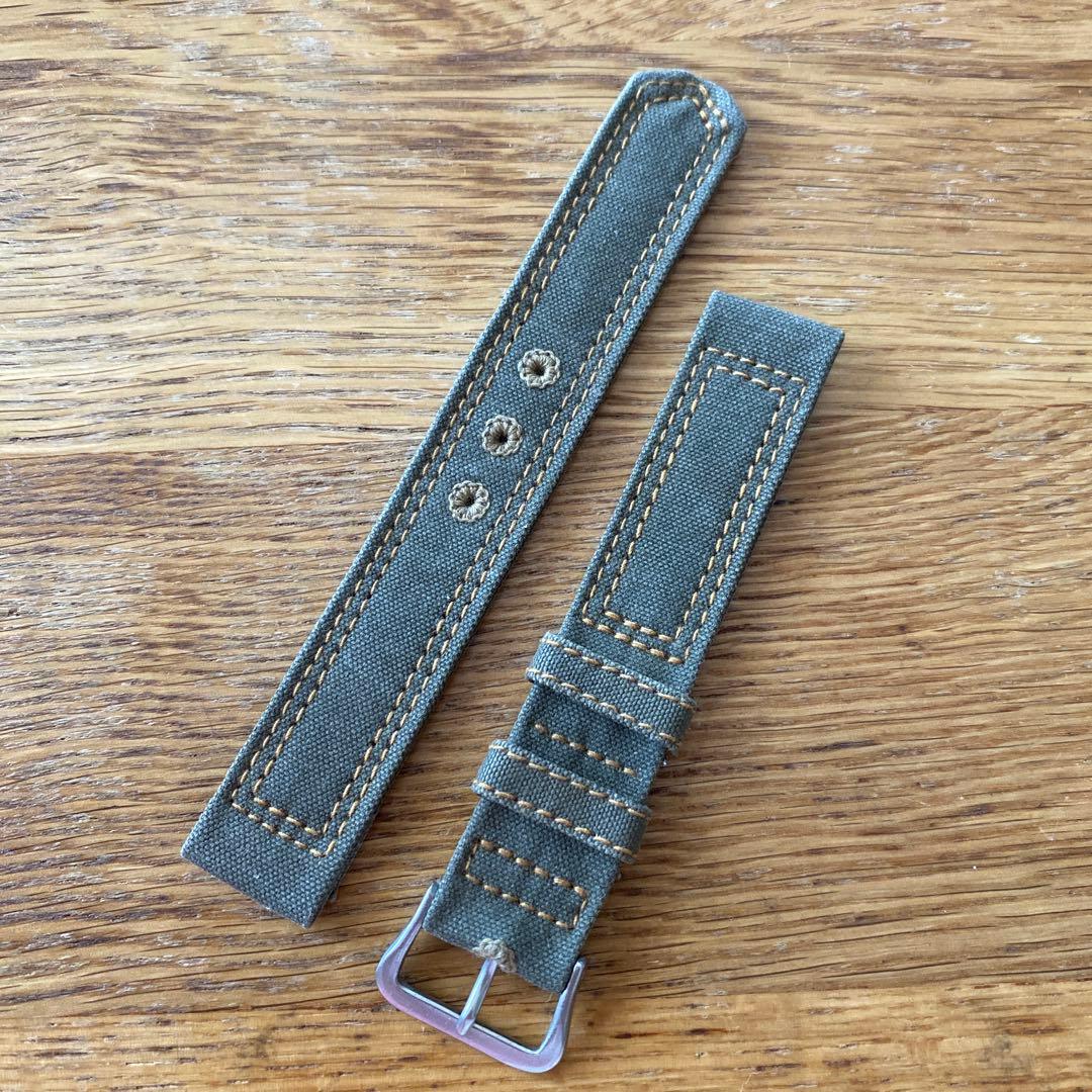 【新品同様】STONEWALL Vintage キャンバス 時計バンド 18mm