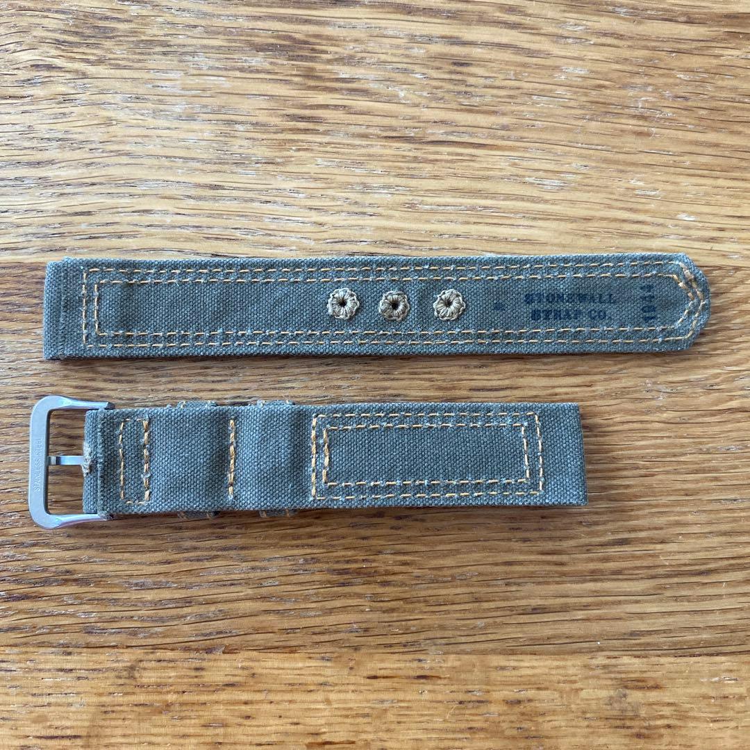 【新品同様】STONEWALL Vintage キャンバス 時計バンド 18mm