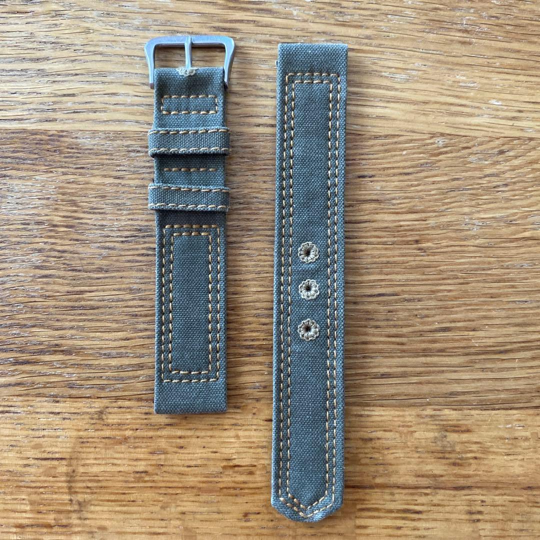 【新品同様】STONEWALL Vintage キャンバス 時計バンド 18mm