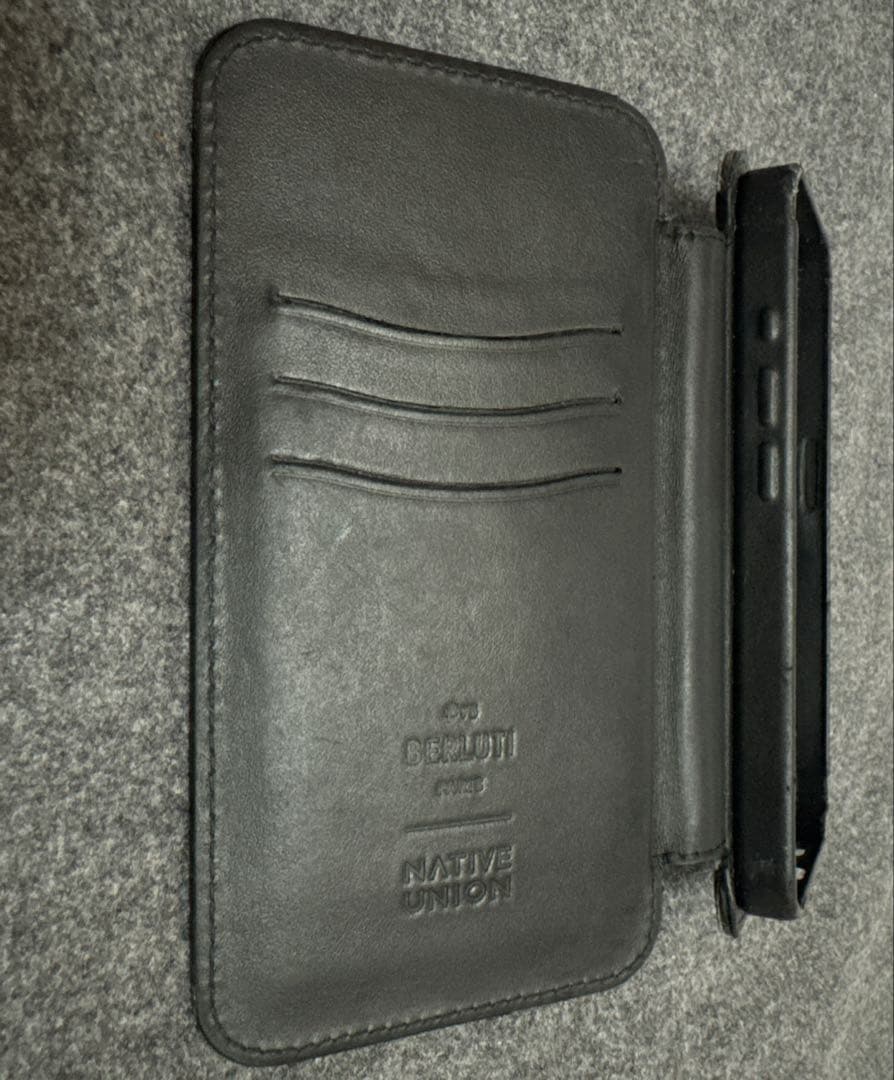 し*5様 ベルルッティ カリグラフィ 手帳型 ブルー スマホケース iPhone