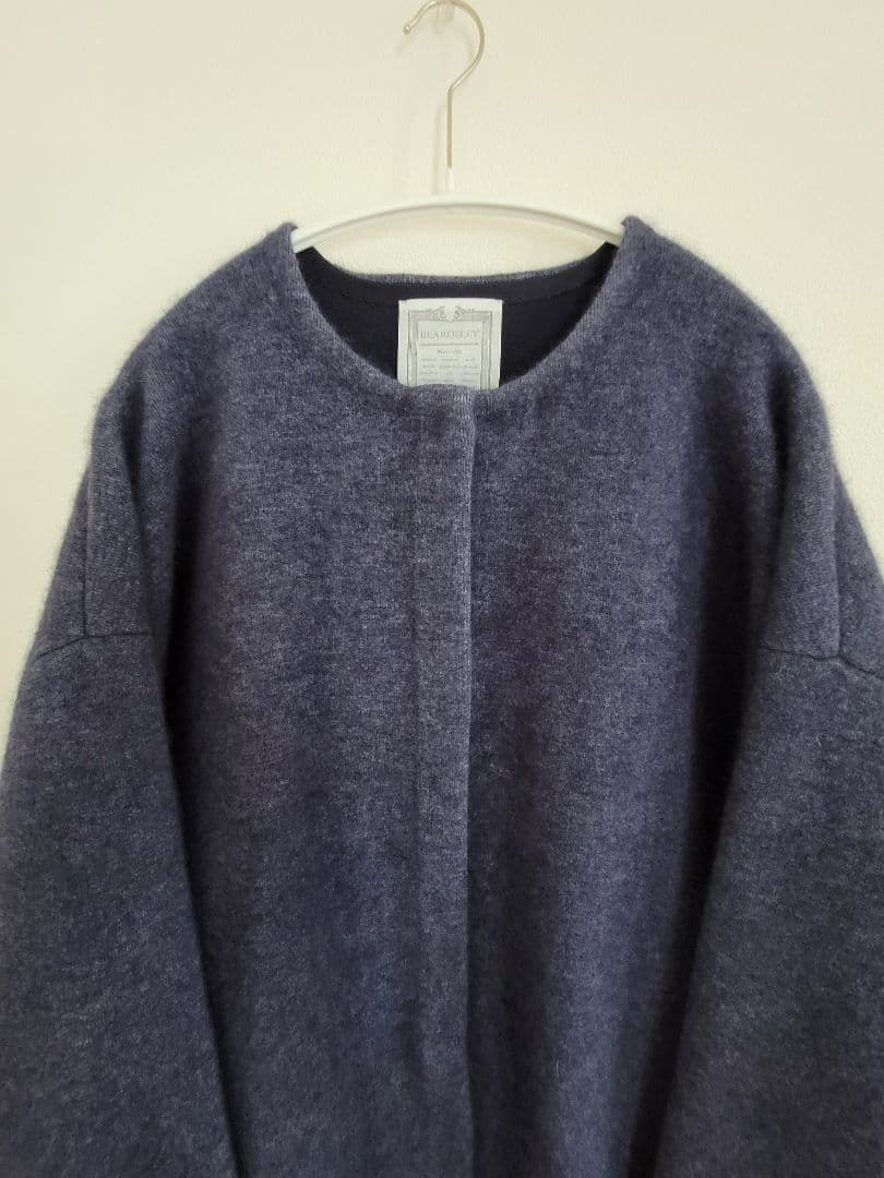 ビアズリー洗えるニットコート コーディガン コート イエナ ニーム グリン