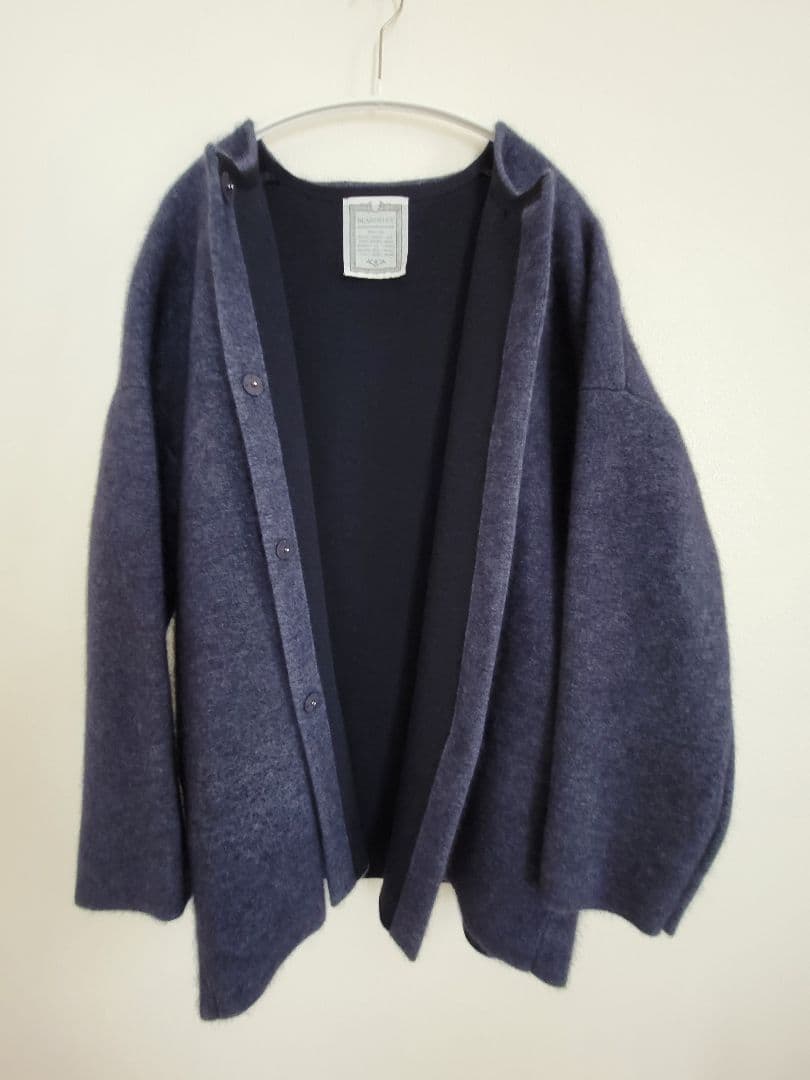 ビアズリー洗えるニットコート コーディガン コート イエナ ニーム グリン