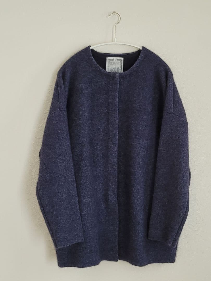 ビアズリー洗えるニットコート コーディガン コート イエナ ニーム グリン