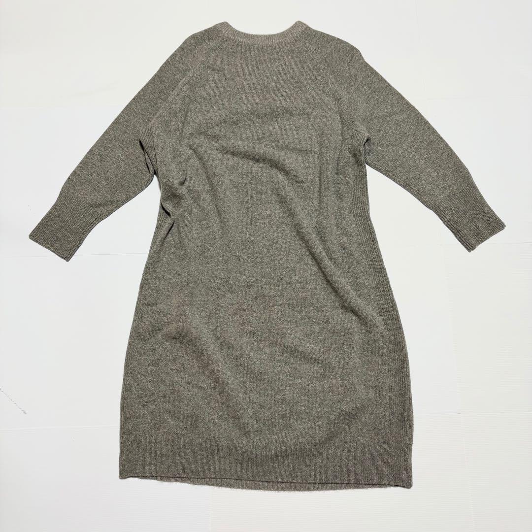 【未使用】 23区 カシミ ウール リブ 異素材 ワンピース ゆったり 44