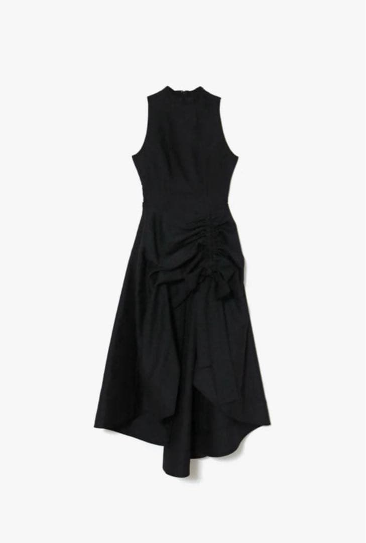 新品未使用/THEREDTHREAD V slit long dress fog