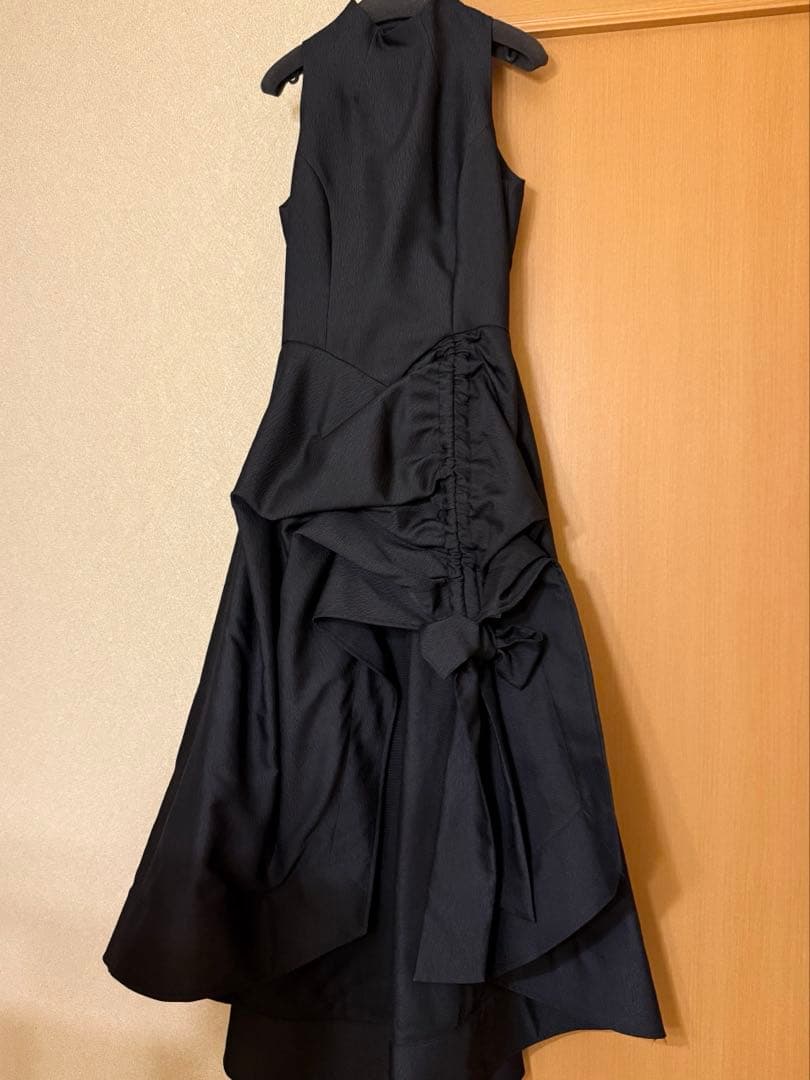 新品未使用/THEREDTHREAD V slit long dress fog