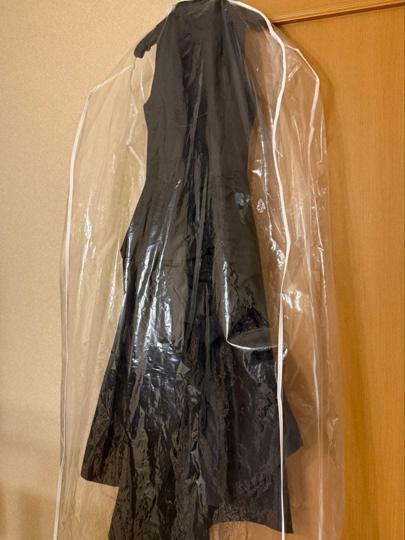 新品未使用/THEREDTHREAD V slit long dress fog