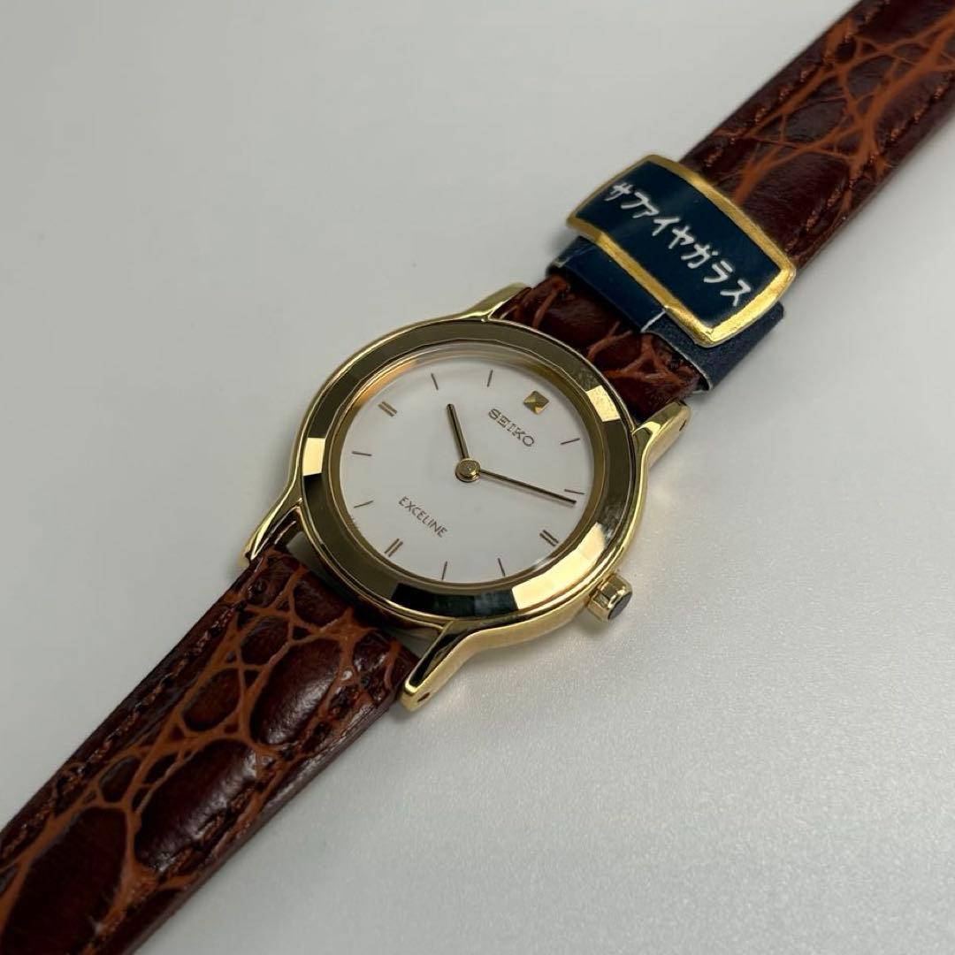 未使用品 SEIKO セイコー エクセリーヌ クォーツ腕時計 電池交換済