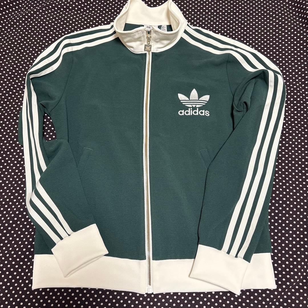 adidas グリーン トラックジャケット