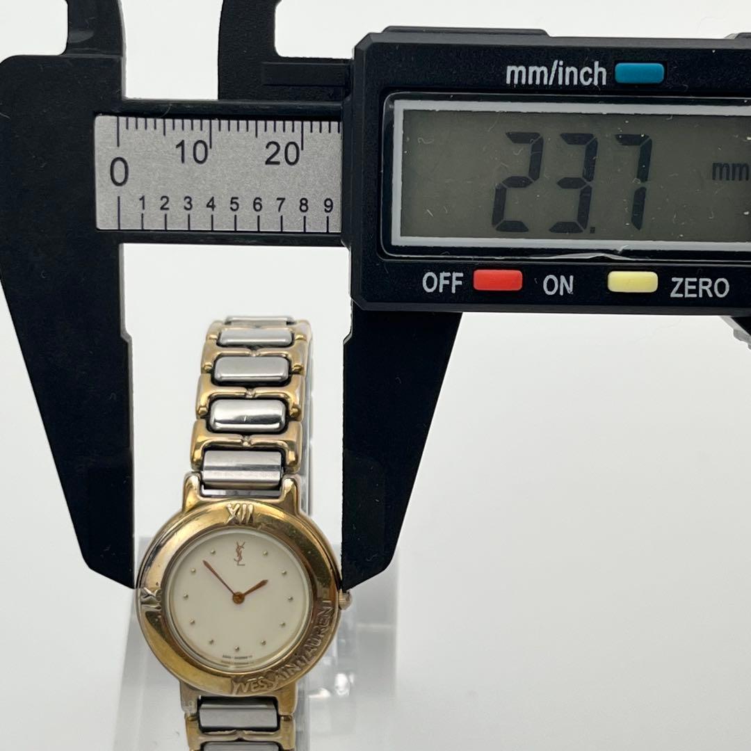 稼動品 イヴサンローラン YSL 2200-229789 ホワイト コンビ 時計