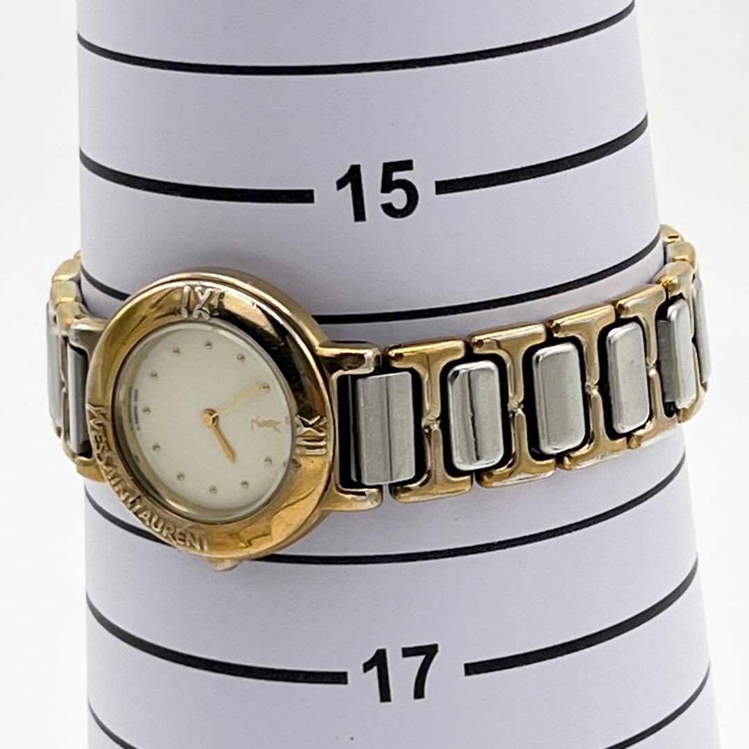 稼動品 イヴサンローラン YSL 2200-229789 ホワイト コンビ 時計