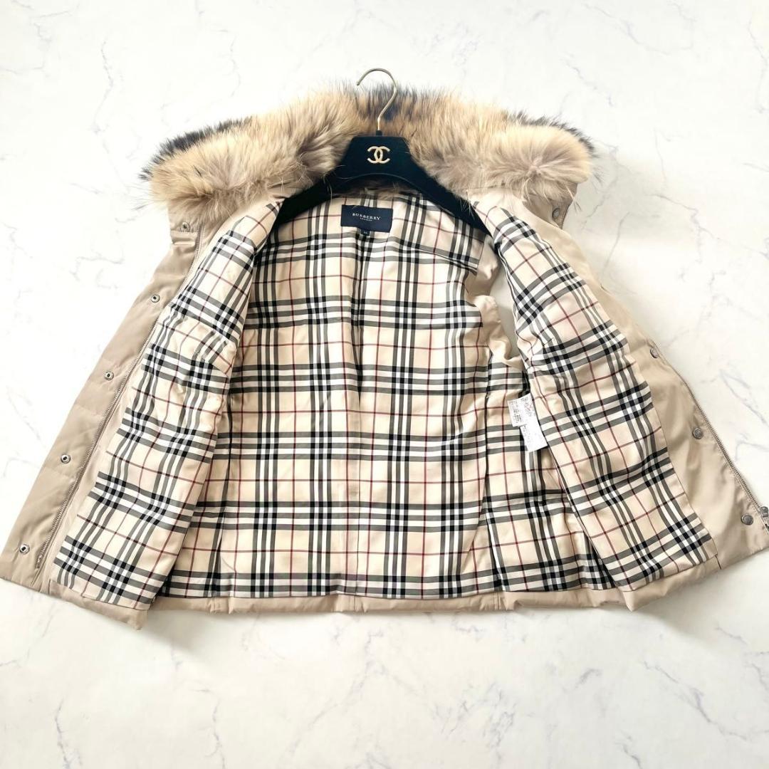 【大きいサイズ】バーバリーロンドン ノバチェック ダウンベスト ベージュ 3L