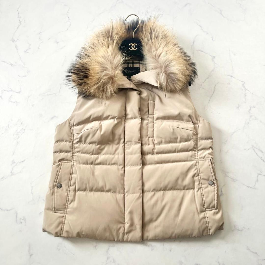 【大きいサイズ】バーバリーロンドン ノバチェック ダウンベスト ベージュ 3L