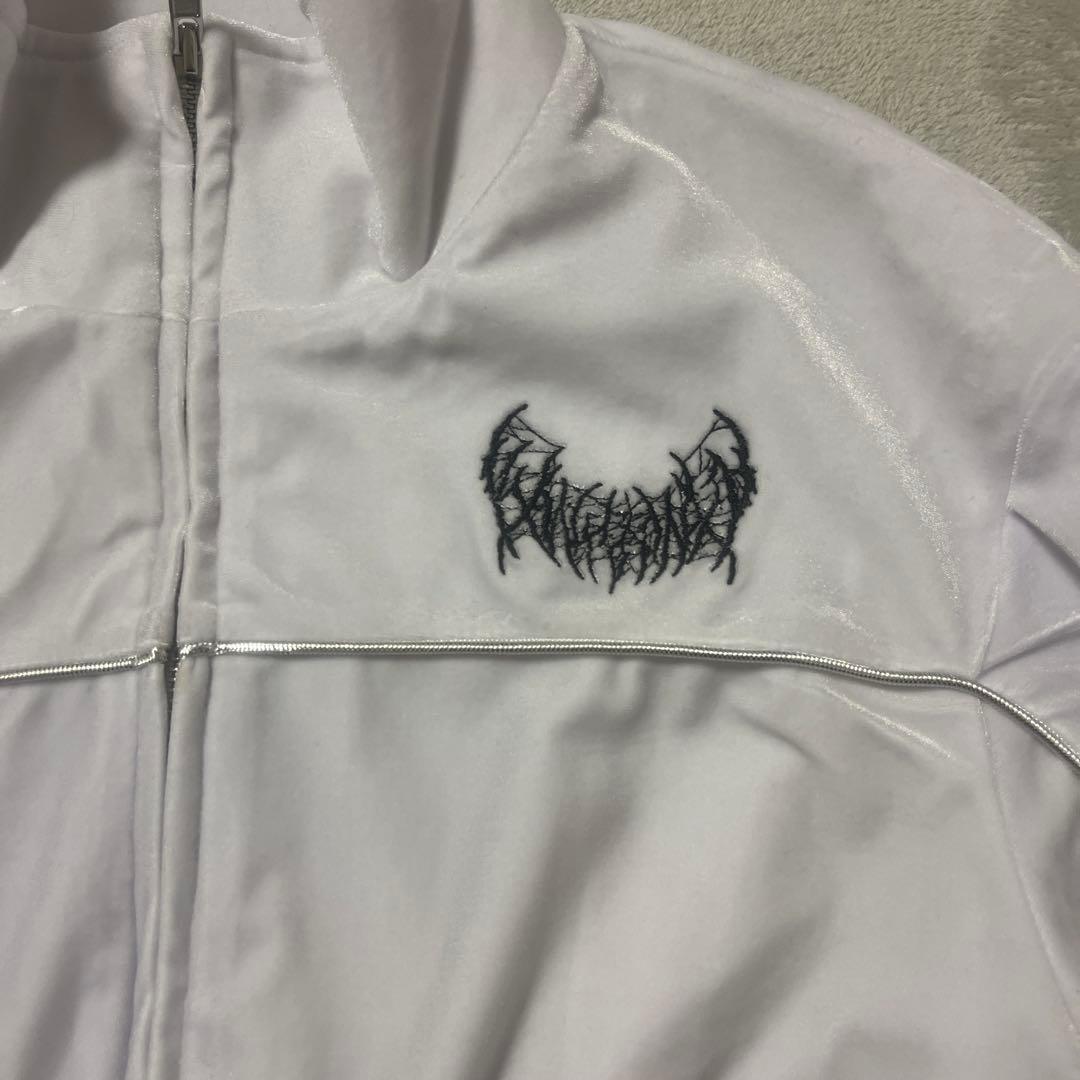 YB Velour Jacket White YXNGBRATZ Sサイズ