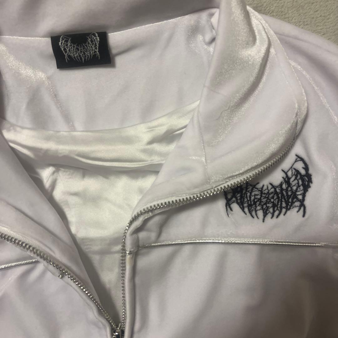 YB Velour Jacket White YXNGBRATZ Sサイズ