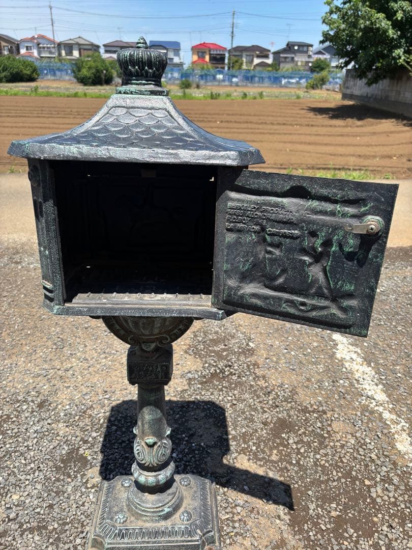 ★ アンティーク調 ポスト メールボックス 郵便ポスト 郵便箱 スタンドタイプ