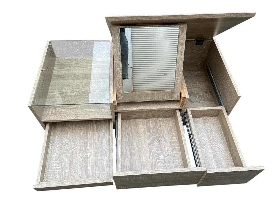 大阪京都限定 美品 LOWYA ロウヤ ドレッサーテーブル ディスプレイ収納付き