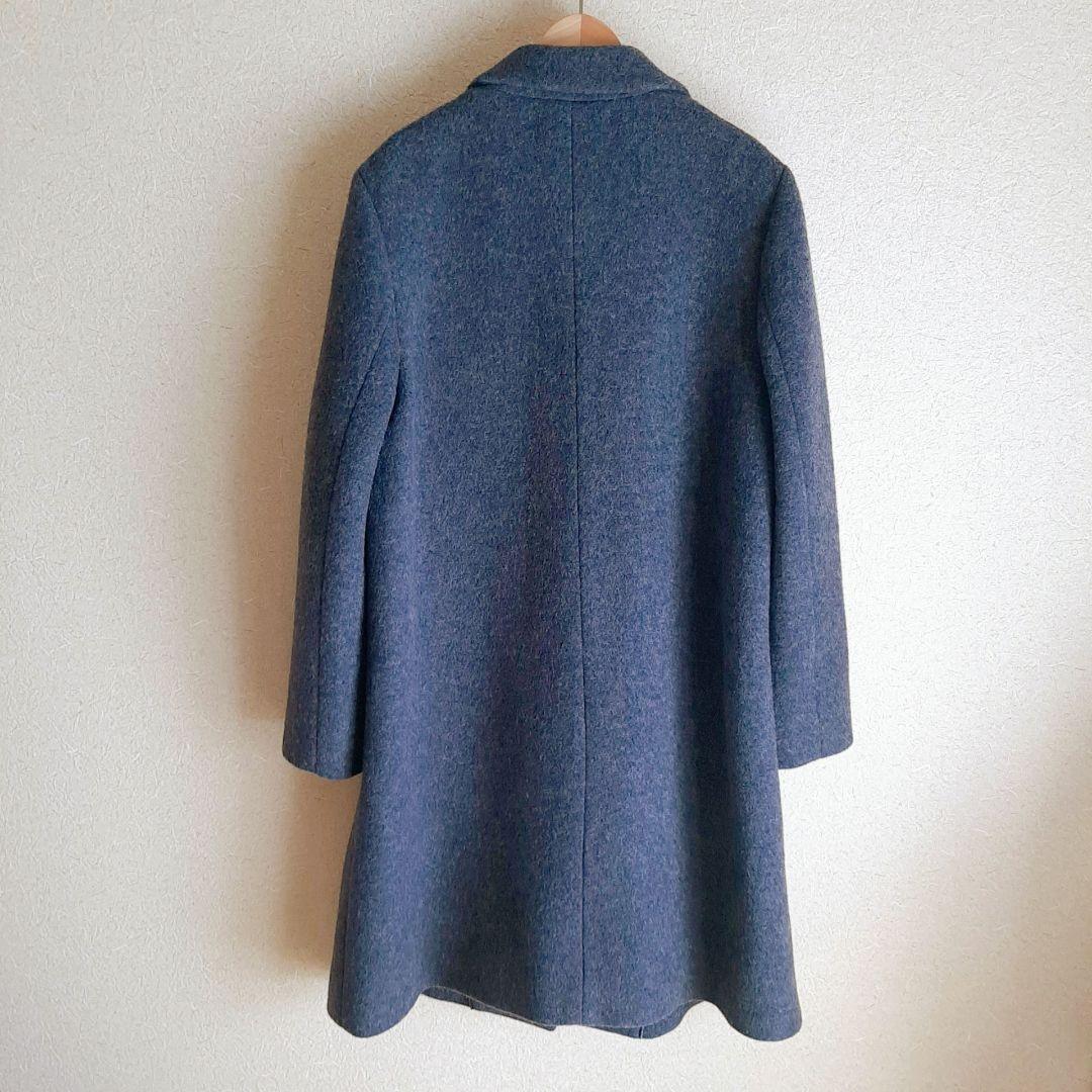 KUMIKYOKU ブークレウールチェスターコート　ブルーグレー組曲大きいサイズ