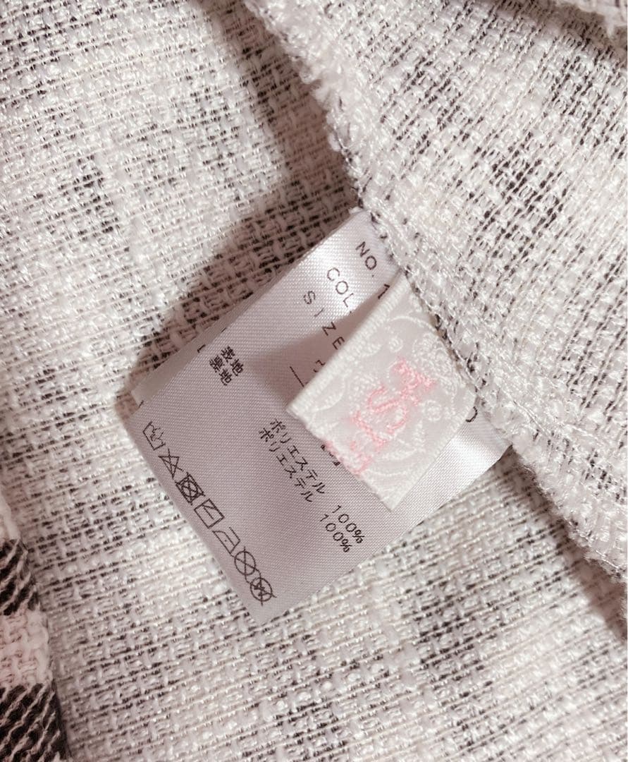 LIZLISAギンガムツイードサスペンダー付きスカパン