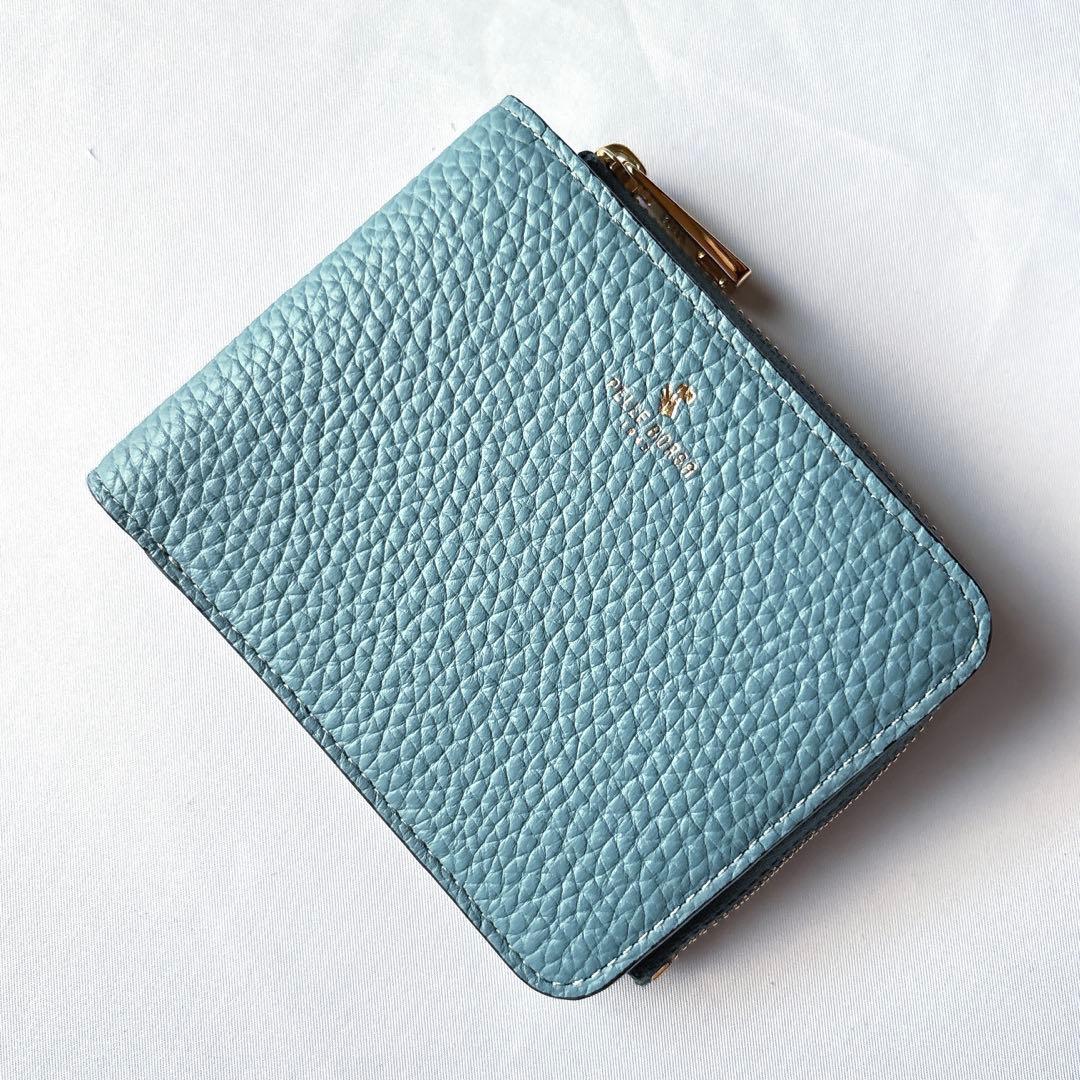 【新品】PELLE BORSA ペレボルサ レネット 二つ折り財布 ブルーグレー