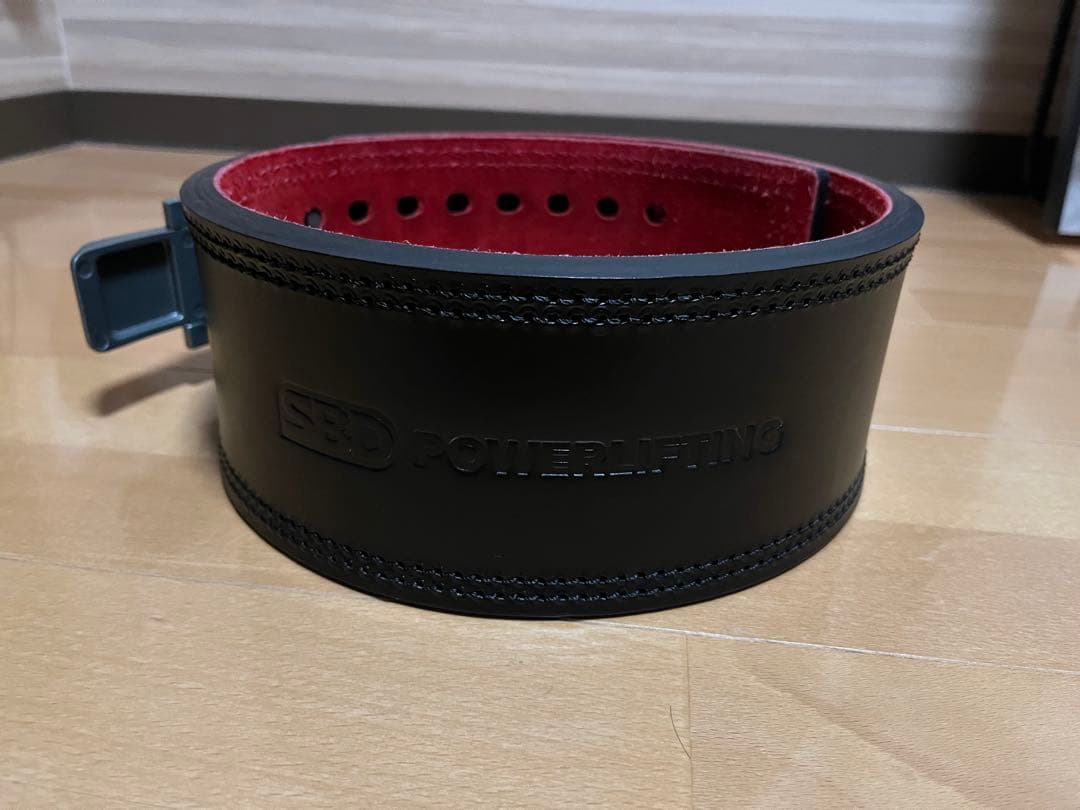 SBD パワーリフティングベルト Mサイズ 黒/赤