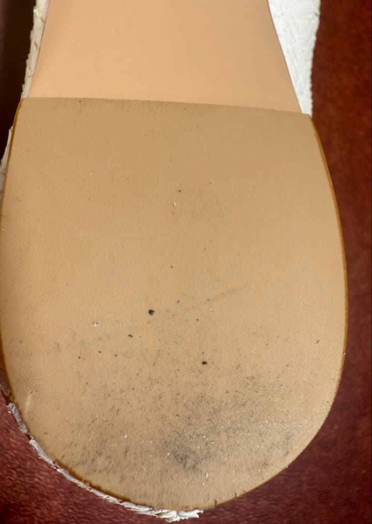 PIPPICHIC ホワイト スクエアトゥ フラットシューズ