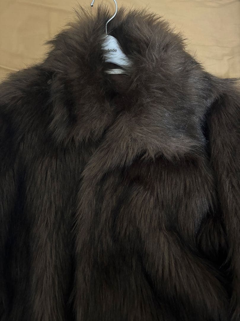 leinwände Vegan Fur Jacket ブラウン F