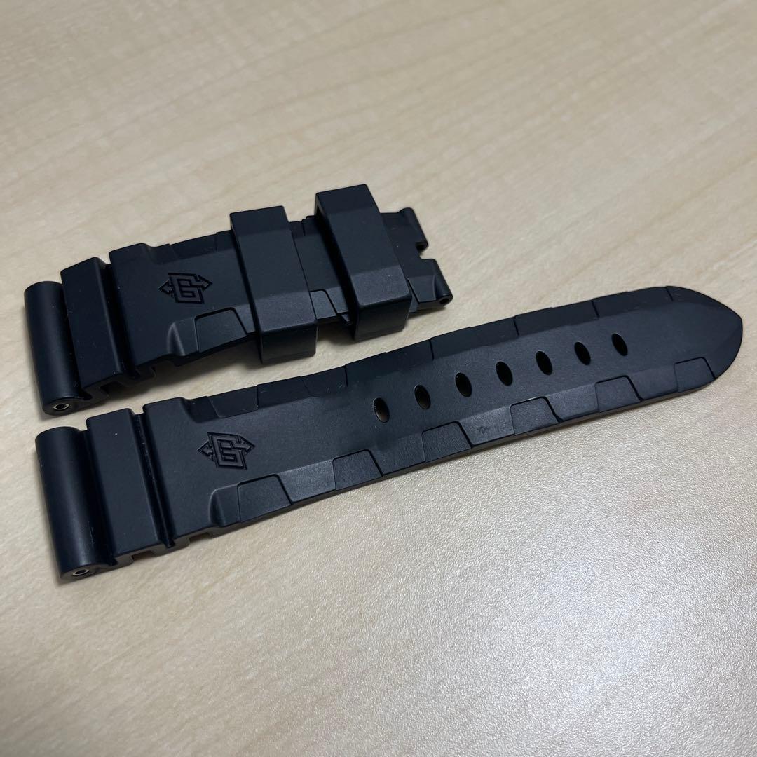 【極美品】パネライ 純正 カウッチュー アコーディオン ラバーベルト 44mm